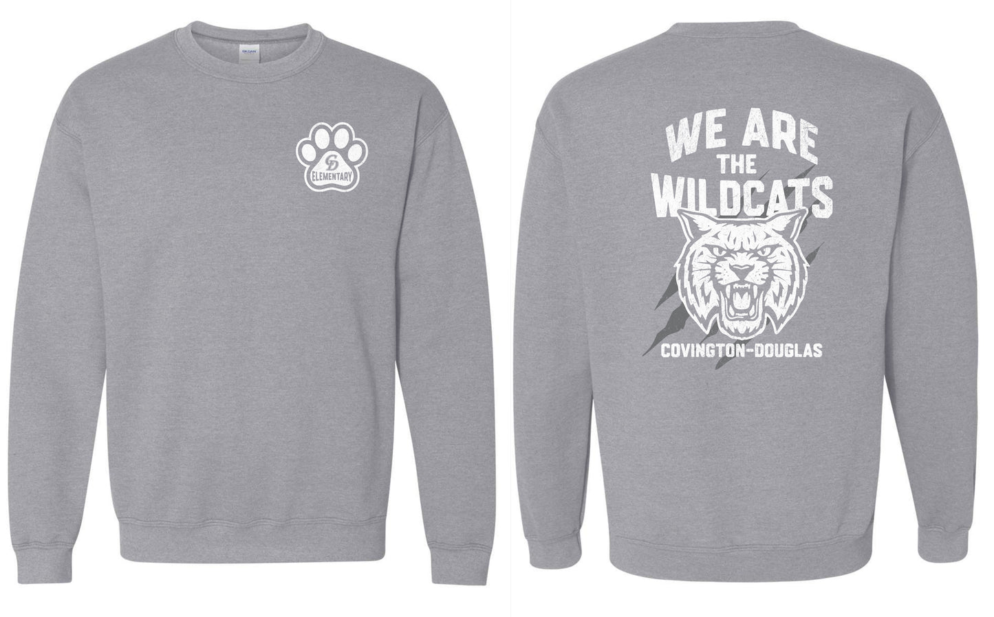 C-D Elementary “We Are The Wildcats” Crewneck Sweatshirt - Adult-Youth
