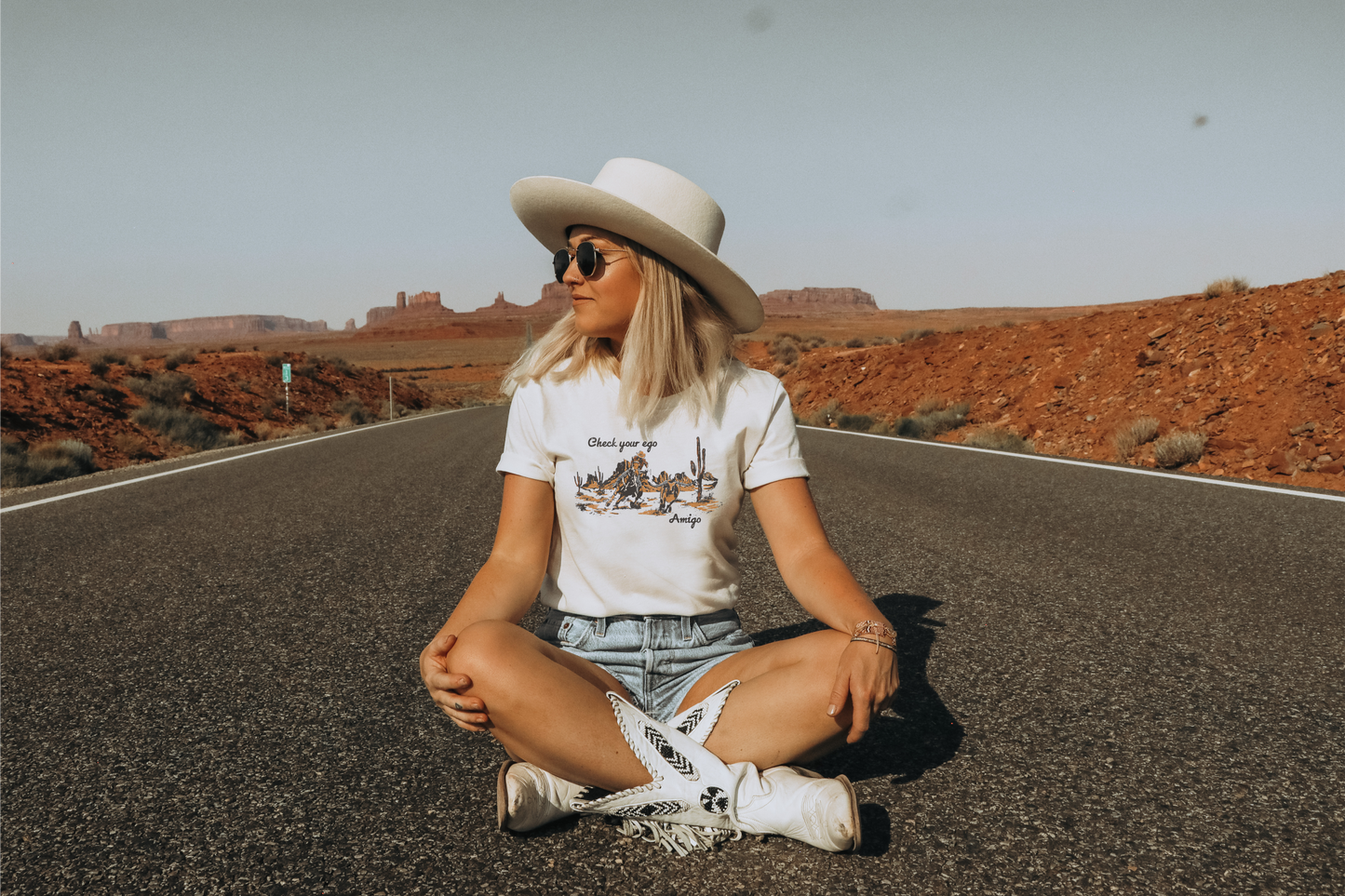 Check Your Ego Amigo Western T-Shirt