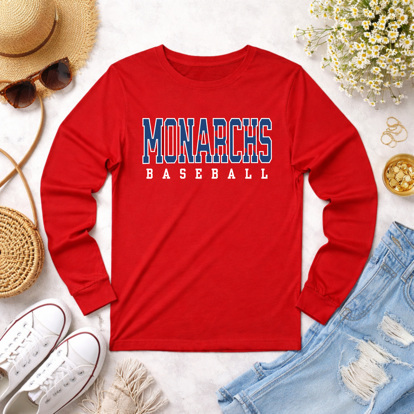 Red Monarchs Baseball Tank, Tee, or LongSleeve