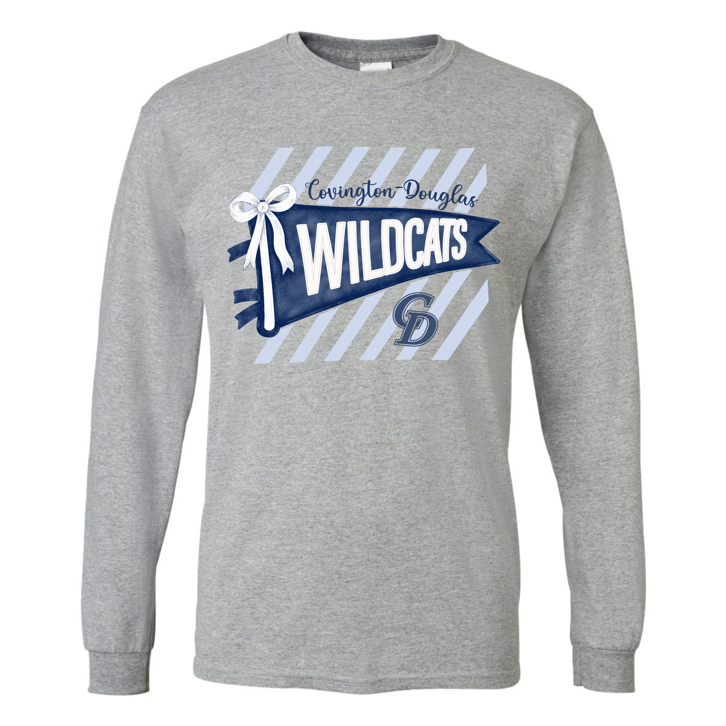 C-D Jr. Class Fundraiser Wildcats Pennant Long-Sleeve Tee Adult-Toddler