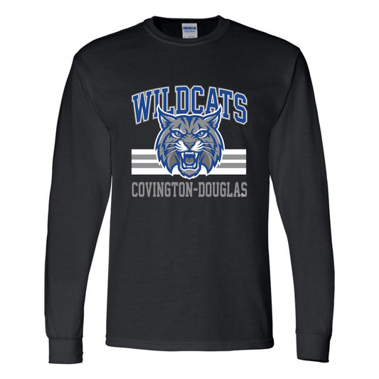 C-D Jr. Class Fundraiser Wildcats Mascot Long-Sleeve Tee Adult-Toddler
