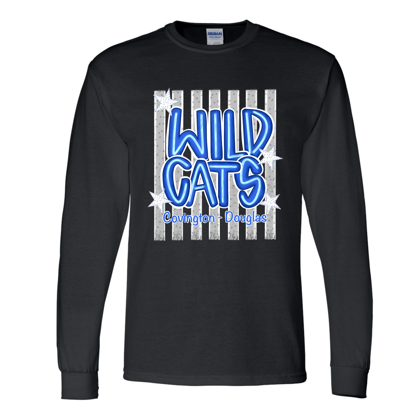 C-D Jr. Class Fundraiser Wildcats Stars Stripes Long-Sleeve Tee Adult-Toddler