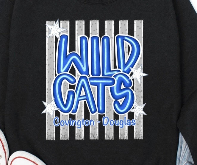 C-D Jr. Class Fundraiser Wildcats Stars Stripes Tee Adult-Toddler
