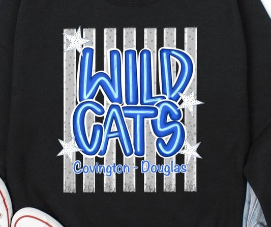 C-D Jr. Class Fundraiser Wildcats Stars Stripes Tee Adult-Toddler