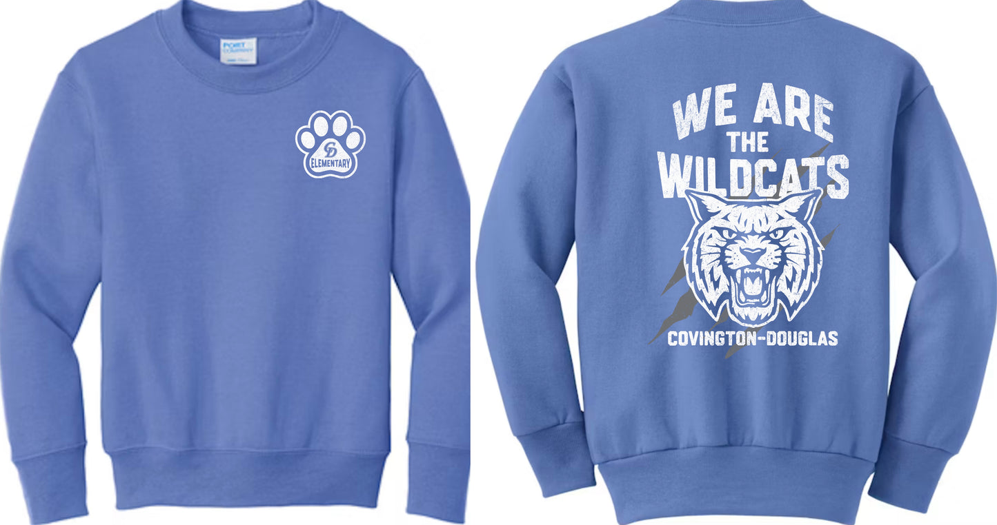 C-D Elementary “We Are The Wildcats” Crewneck Sweatshirt - Adult-Youth