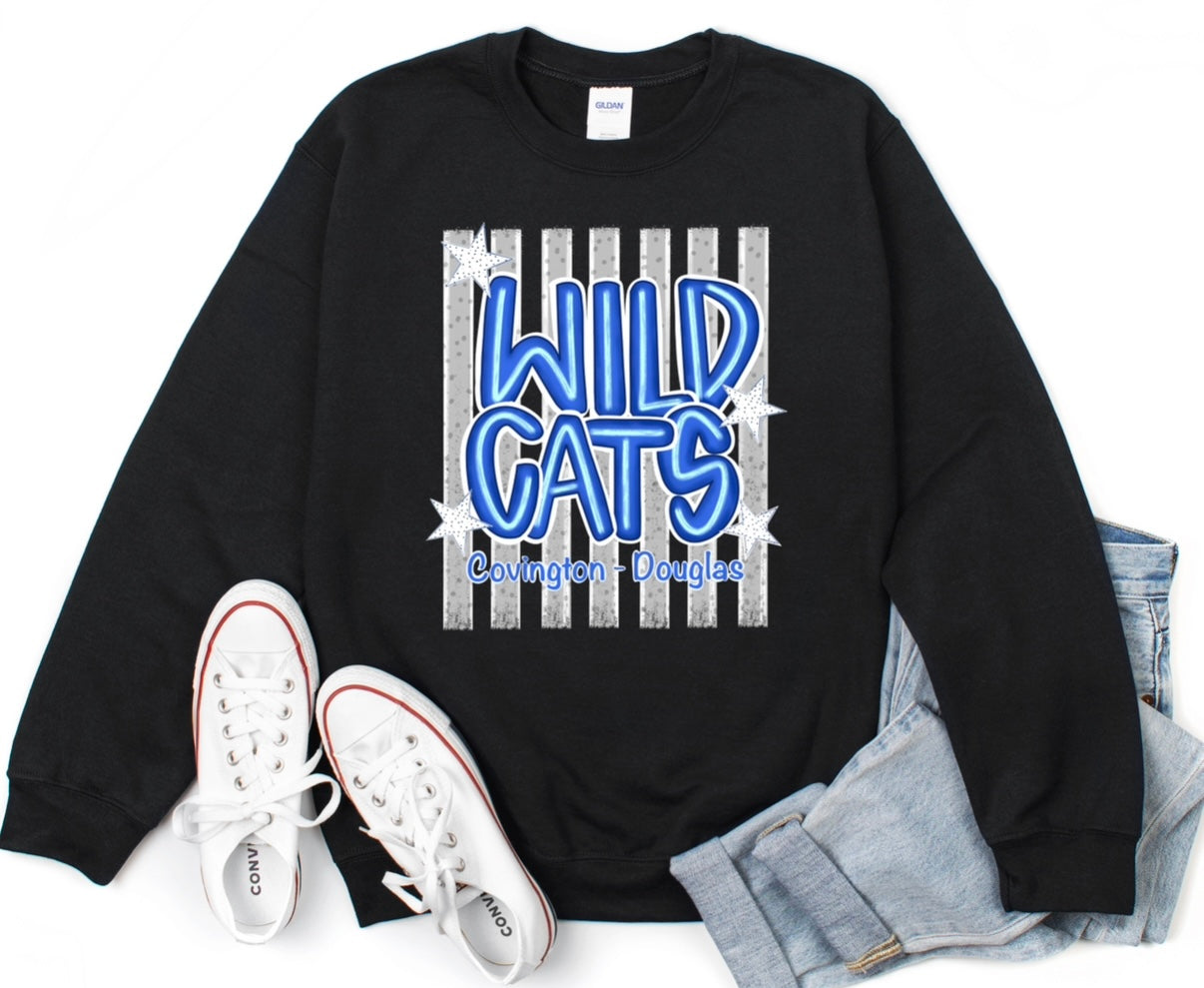 C-D Jr. Class Fundraiser Wildcats Stars Stripes Sweatshirt Adult-Toddler