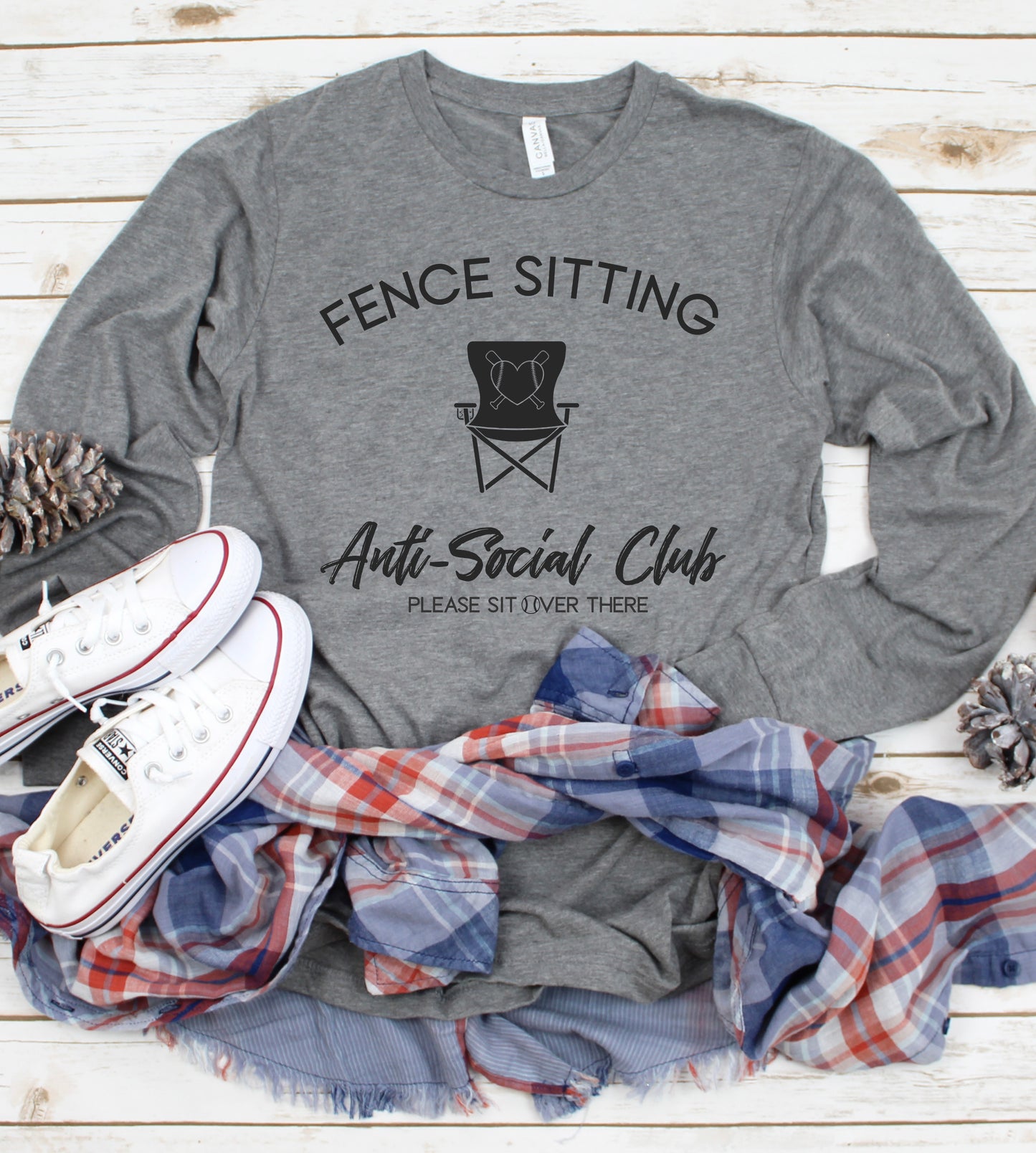 Fence Sitting Anti-Social Club - Sweatshirt-Long Sleeve T-Short Sleeve T