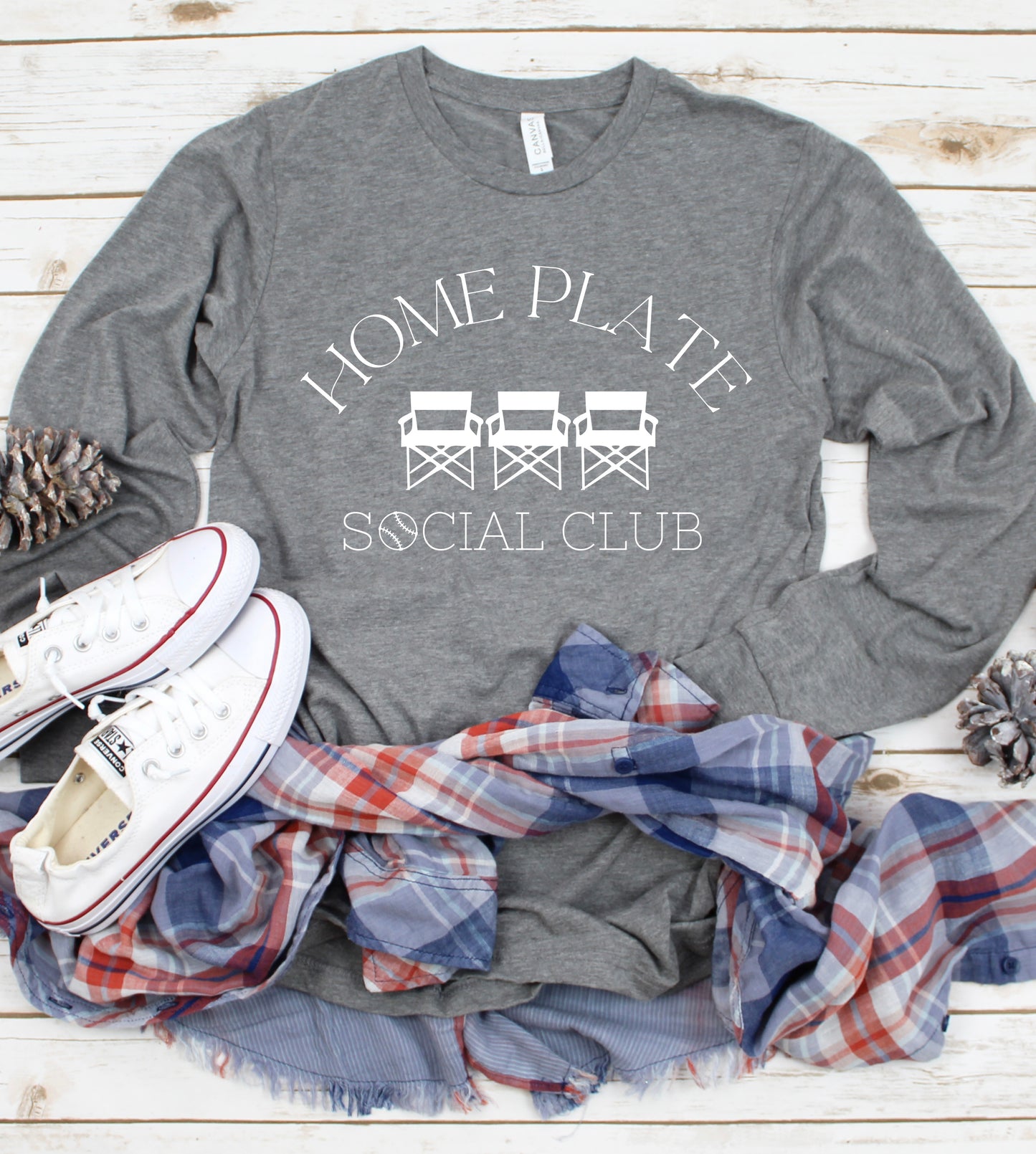 Home Plate Social Club - Sweatshirt-Long Sleeve T-Short Sleeve T