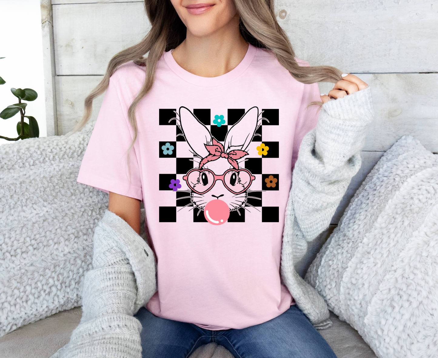 Pink Bubblegum Bunny Mommy & Me Easter T-shirt