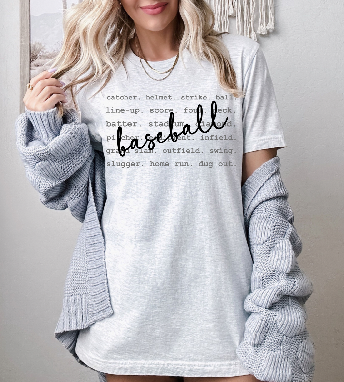 Baseball Typography T-shirt