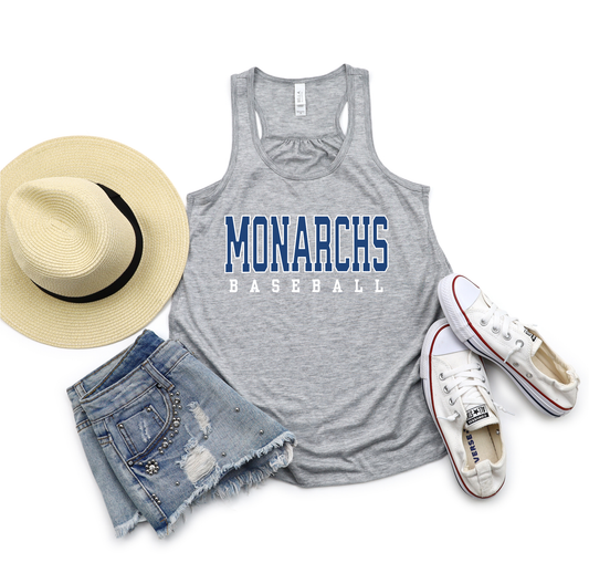 Gray Monarchs Baseball Tank, Tee, or LongSleeve